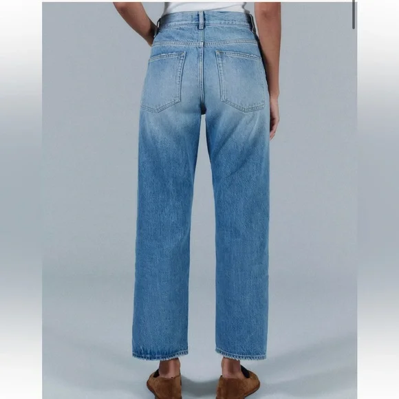 ME + EM Authentic relaxed fit  Blue Distressed Women's Jeans - Picture 2 of 12